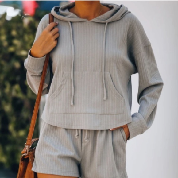 Pocketed Knit Hoodie - Picture 2 of 2